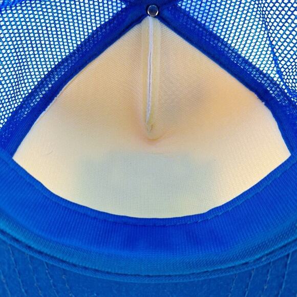 Vintage 80s Sea World Shamu Orca Trucker MeshBack SnapBack Hat Cap Blue White - Picture 7 of 8